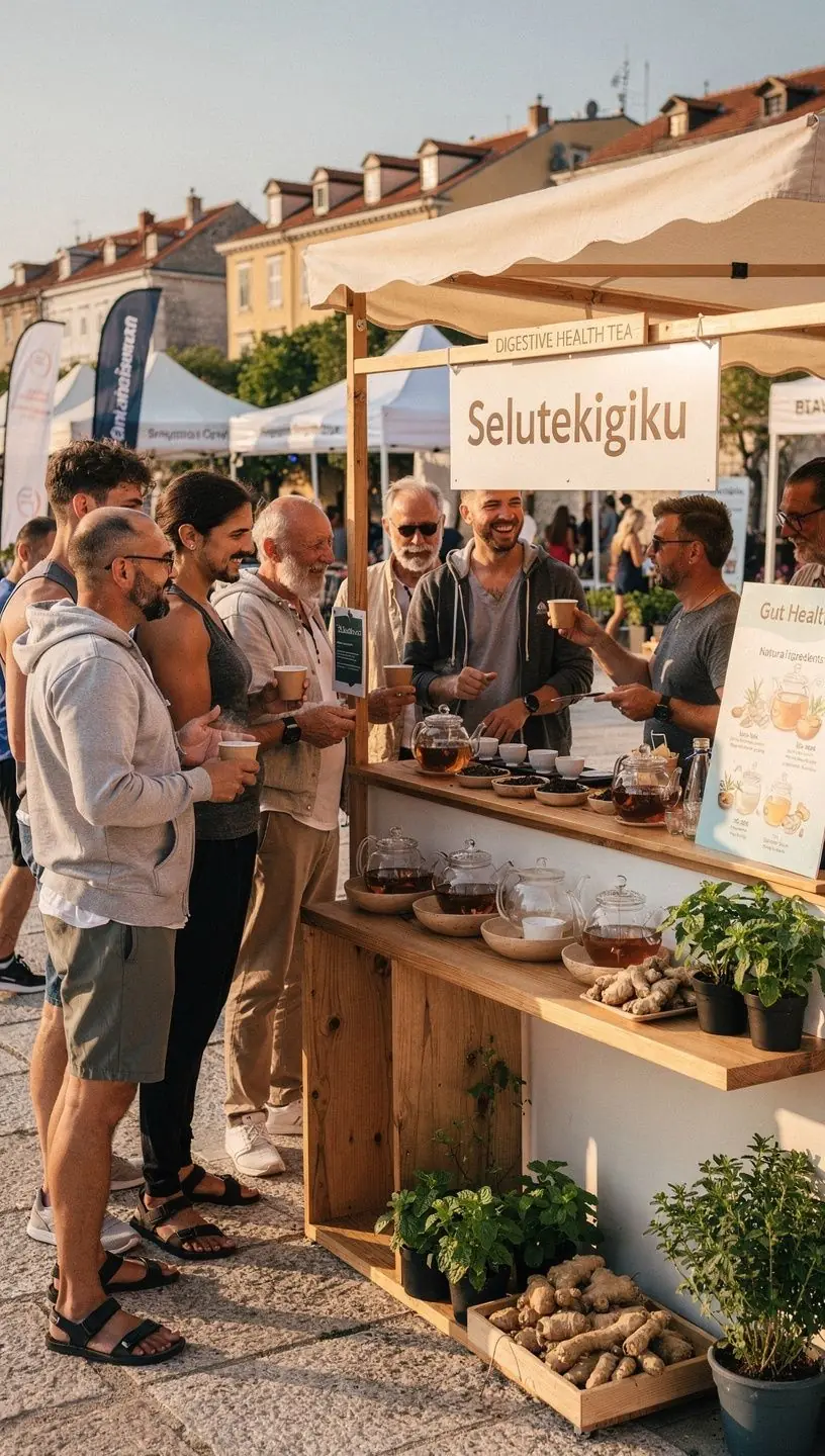 Prikaz pripreme čaja s mentom i đumbirom u kuhinji.